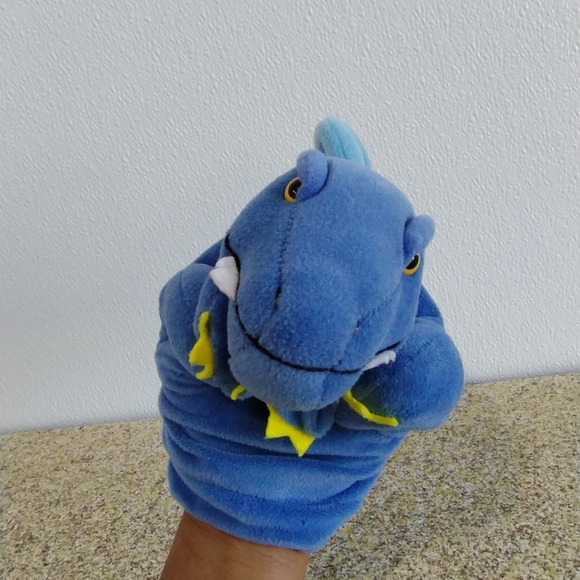 ∆VTG Plush Creations Inc Blue Dinosaur Hand Puppet Full Body Glove - Picture 11 of 16